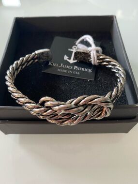 Kiel James Patrick Silver-Tone Nautical ‘Sailor’s Luck’ Cuff